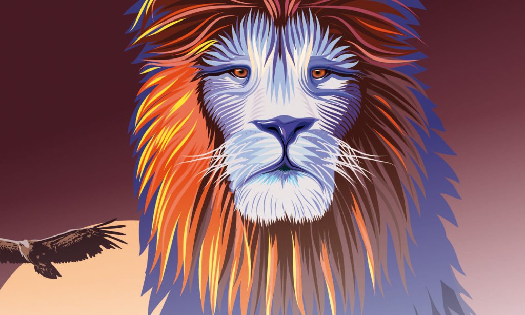 Calendar motive April: Lion